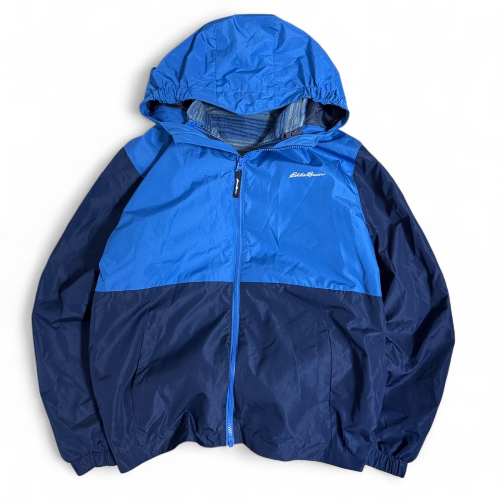 Eddie Bauer Youth Lone Peak Light Weight 3 in 1 Fleece Jacket Navy Blue Size L